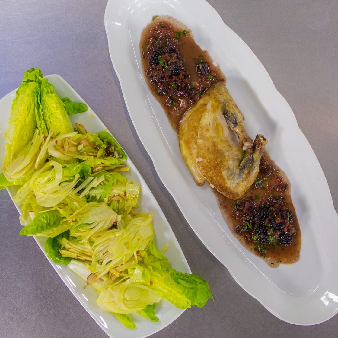 Crown Of Guinea Fowl Roasted with Honey and Blackberry - James M