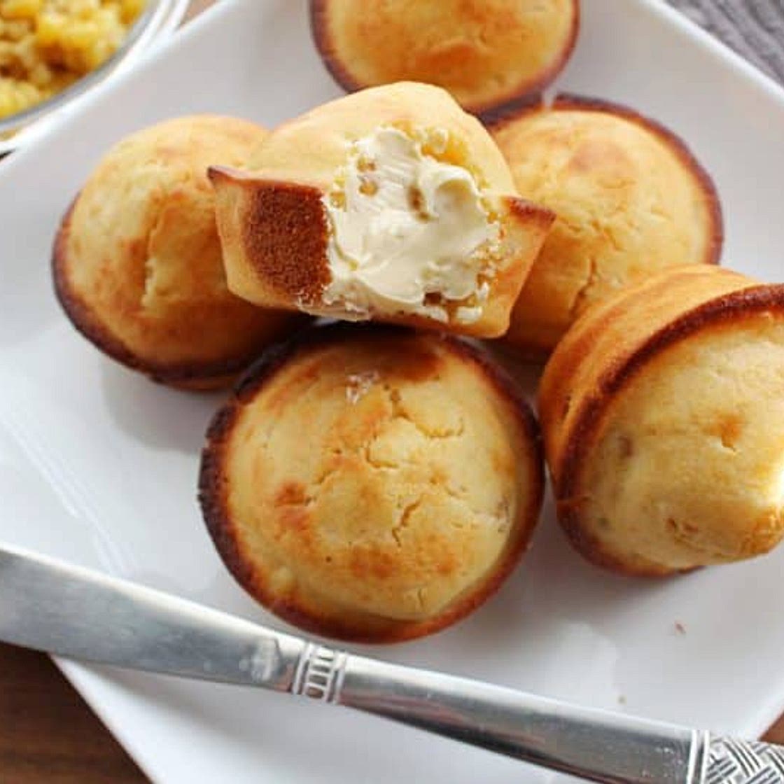 Homemade Cornbread Muffins with Corn Tidbits