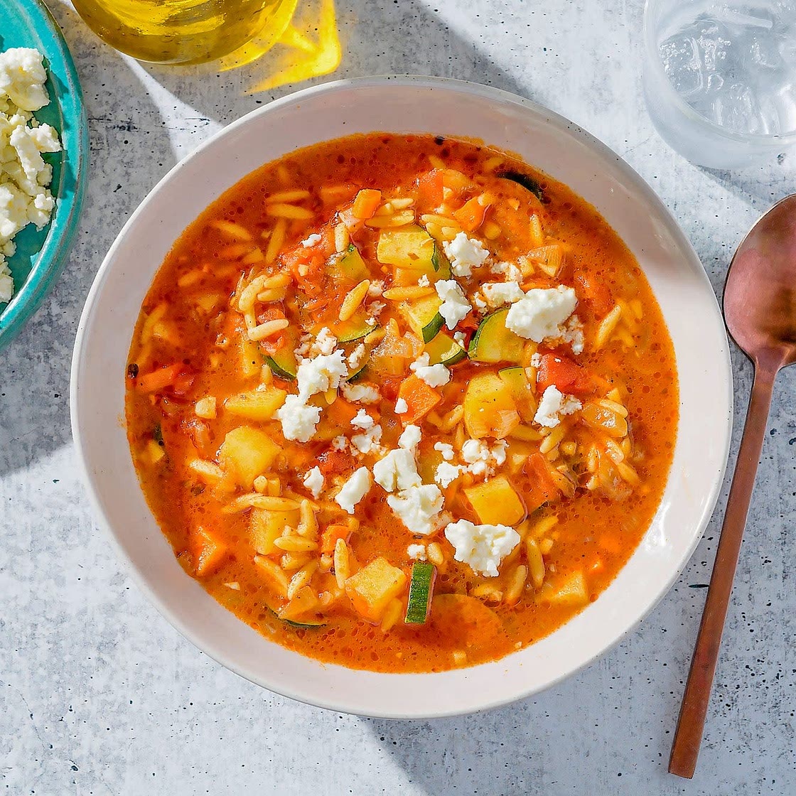 GREEK ORZO AND TOMATO SOUP (MANESTRA)