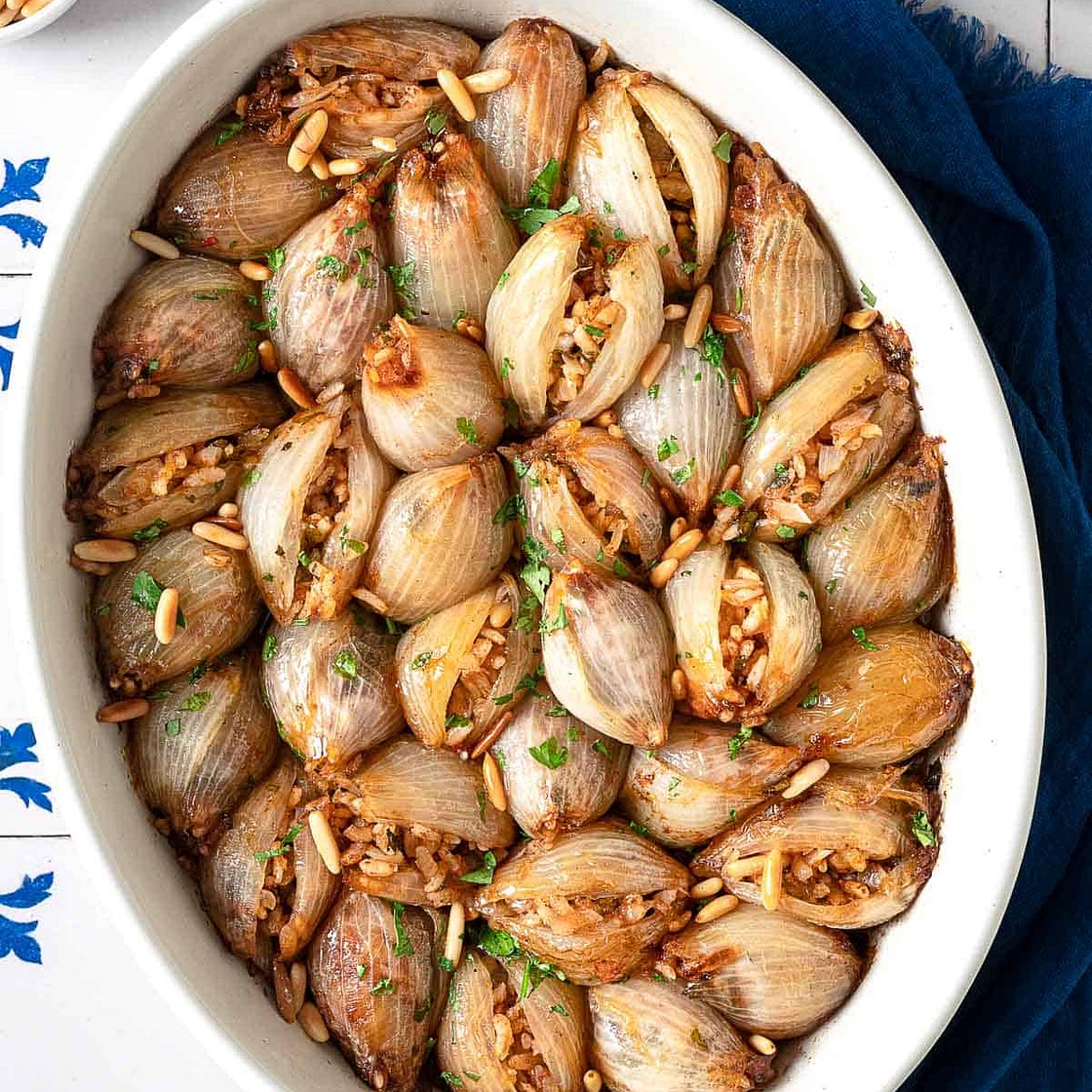 Stuffed Onions with Fragrant Rice and Pine Nuts