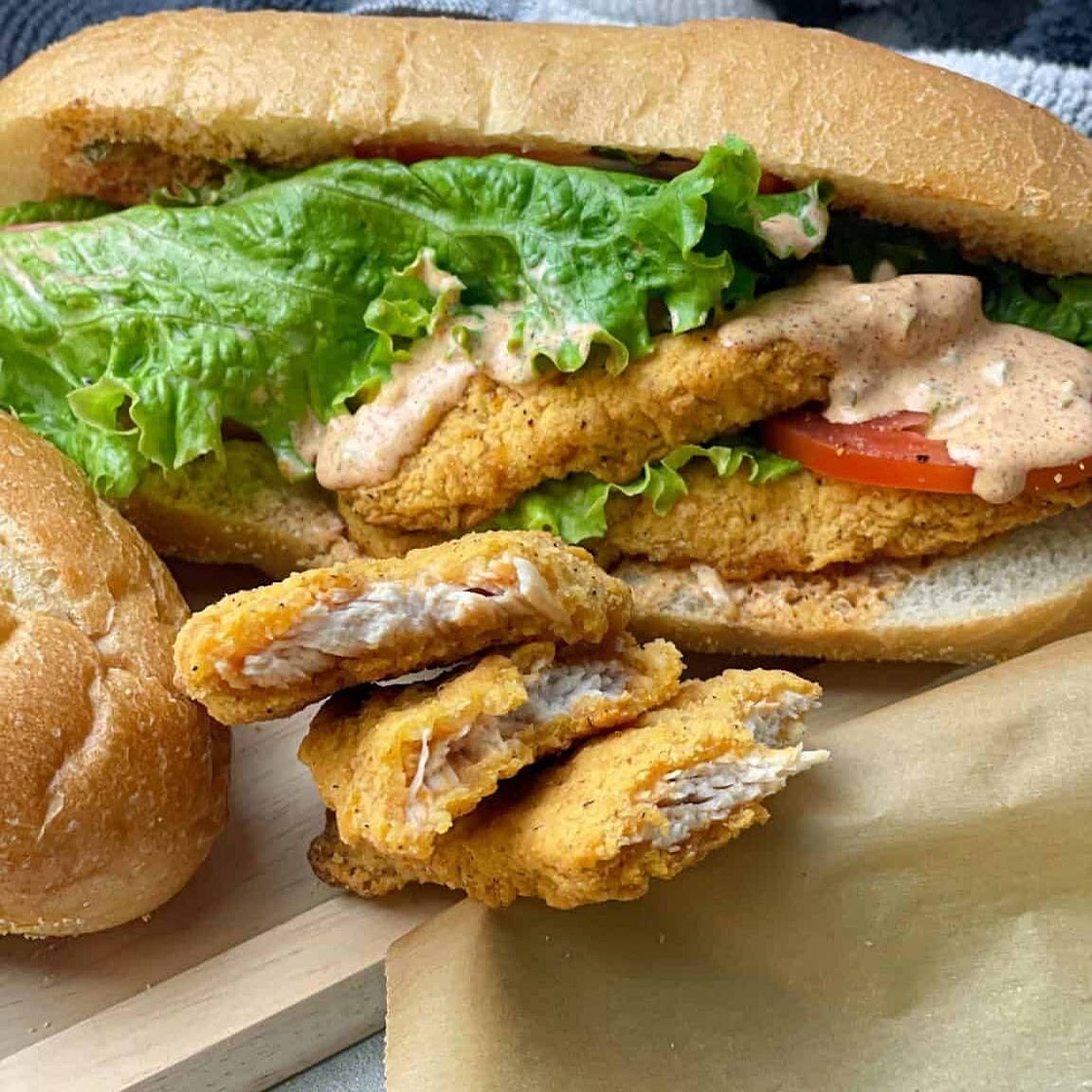 Chicken Sub Sandwich with Remoulade Salad