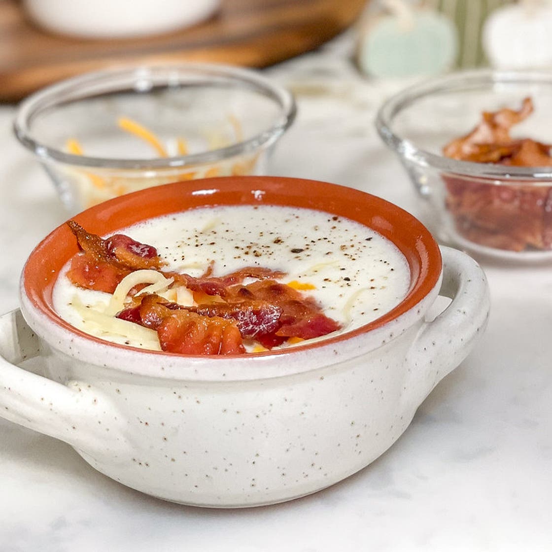 Creamy Cauliflower Soup with Boursin Cheese