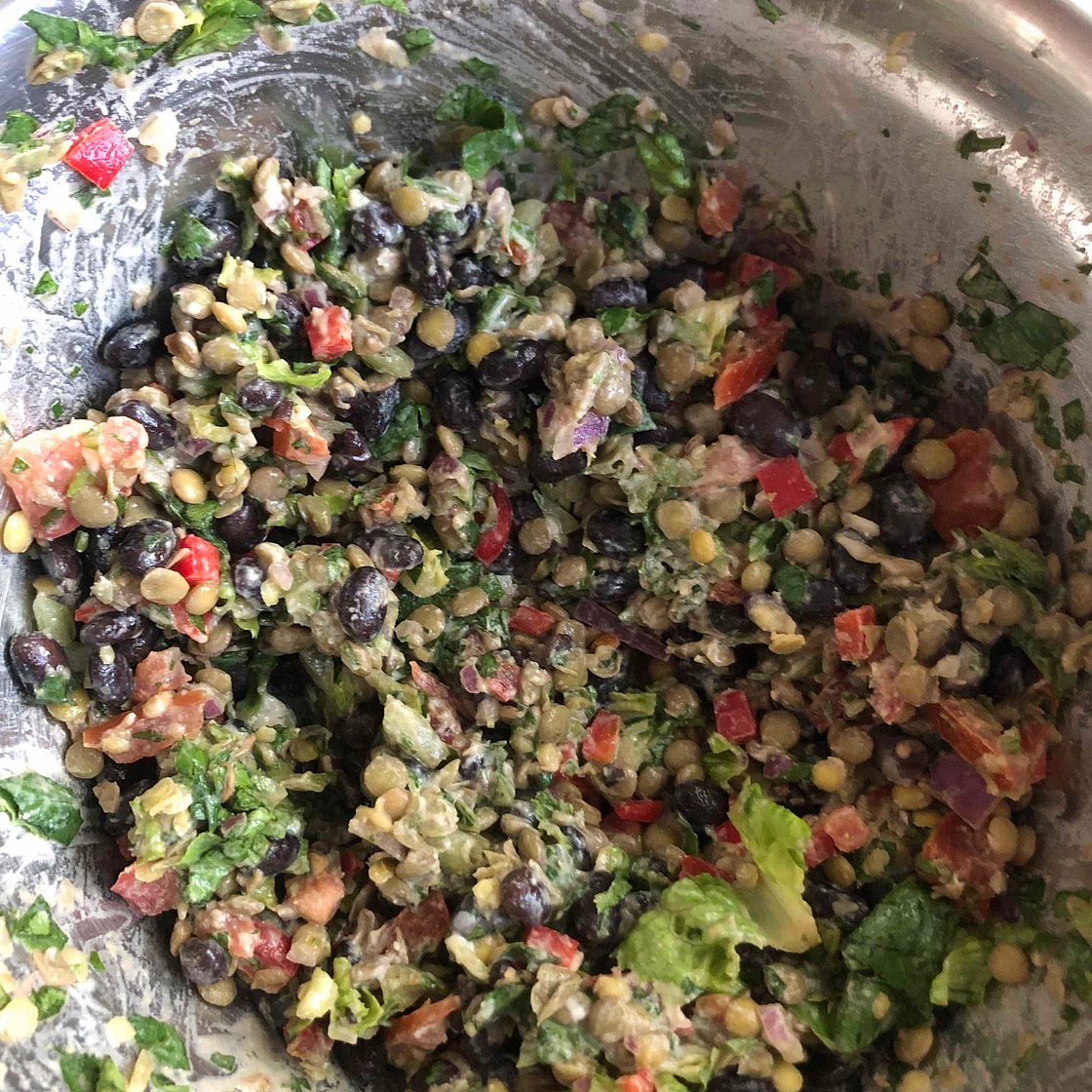 Bean and lentil salad