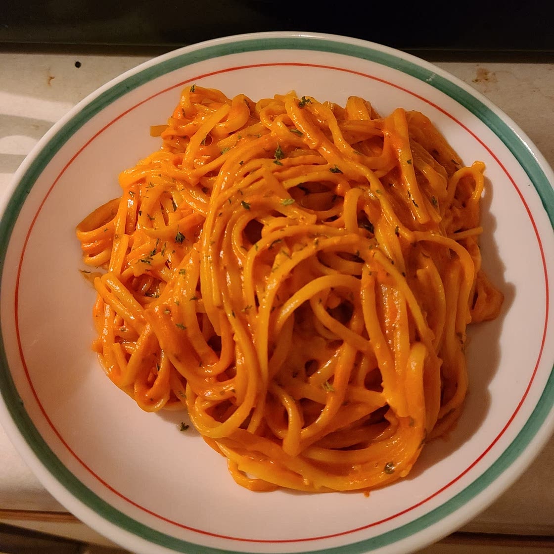 Tomato Cream Sauce Recipe with Linguine