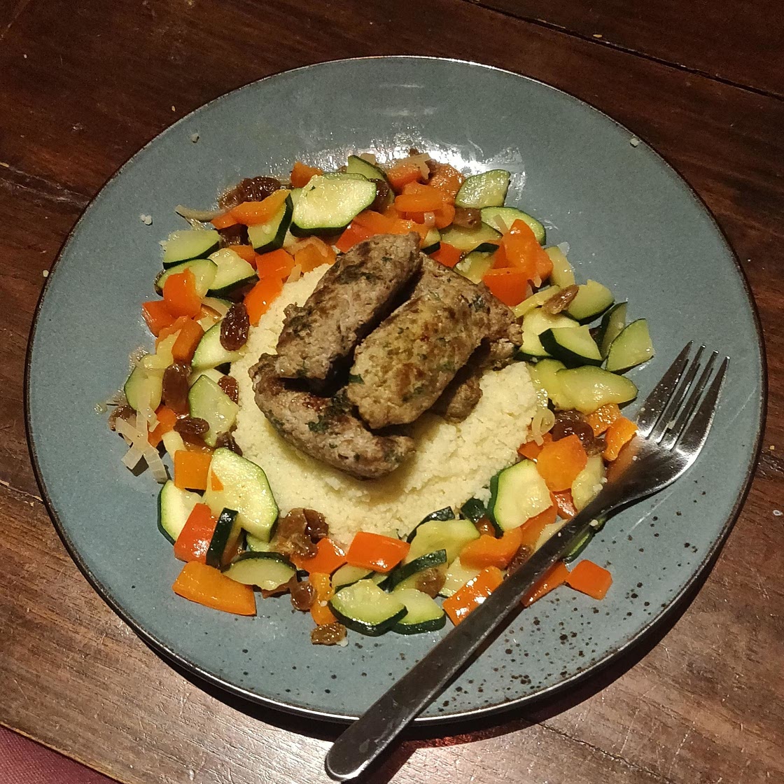 Minty meat couscous