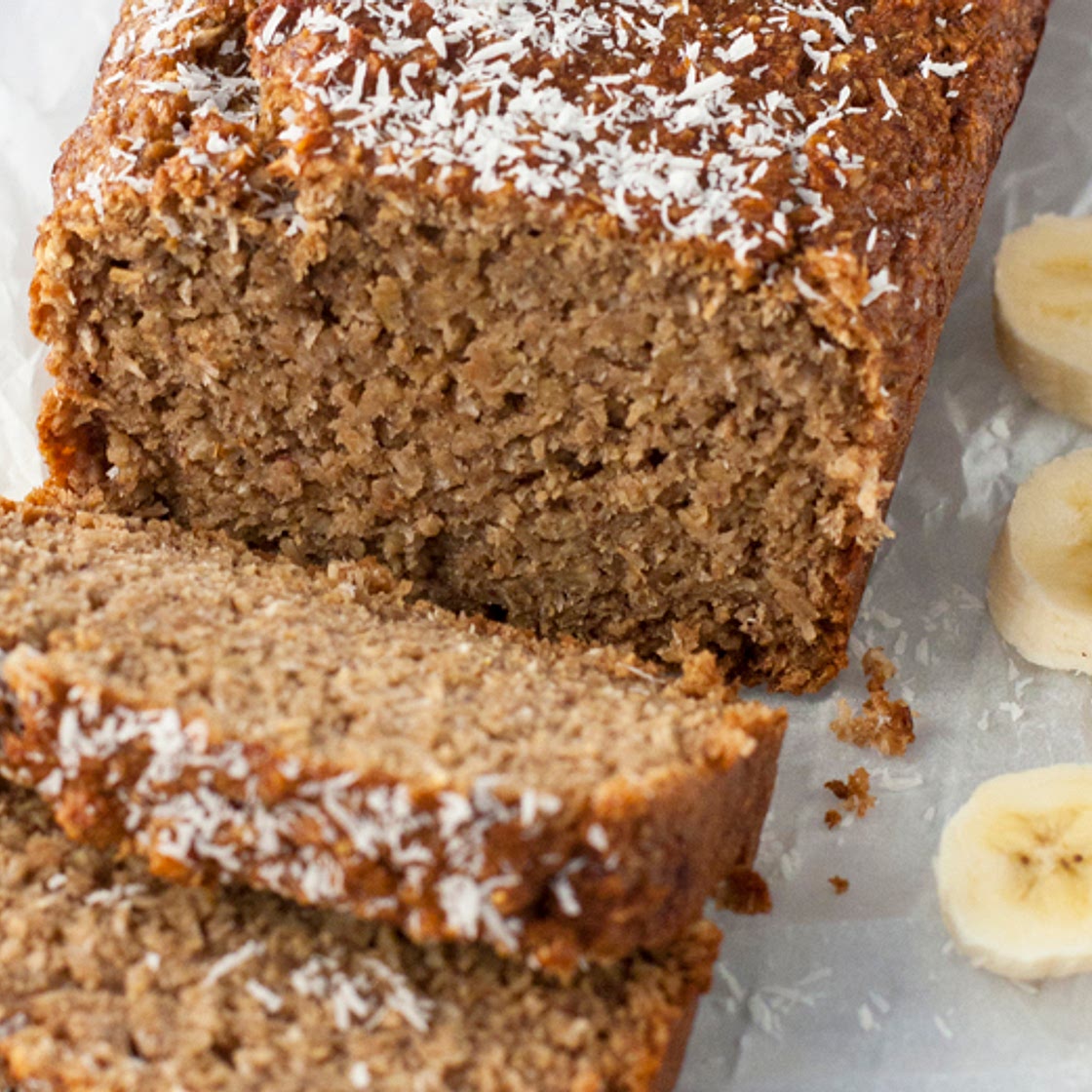 Kokos Banaan Havermoutbrood
