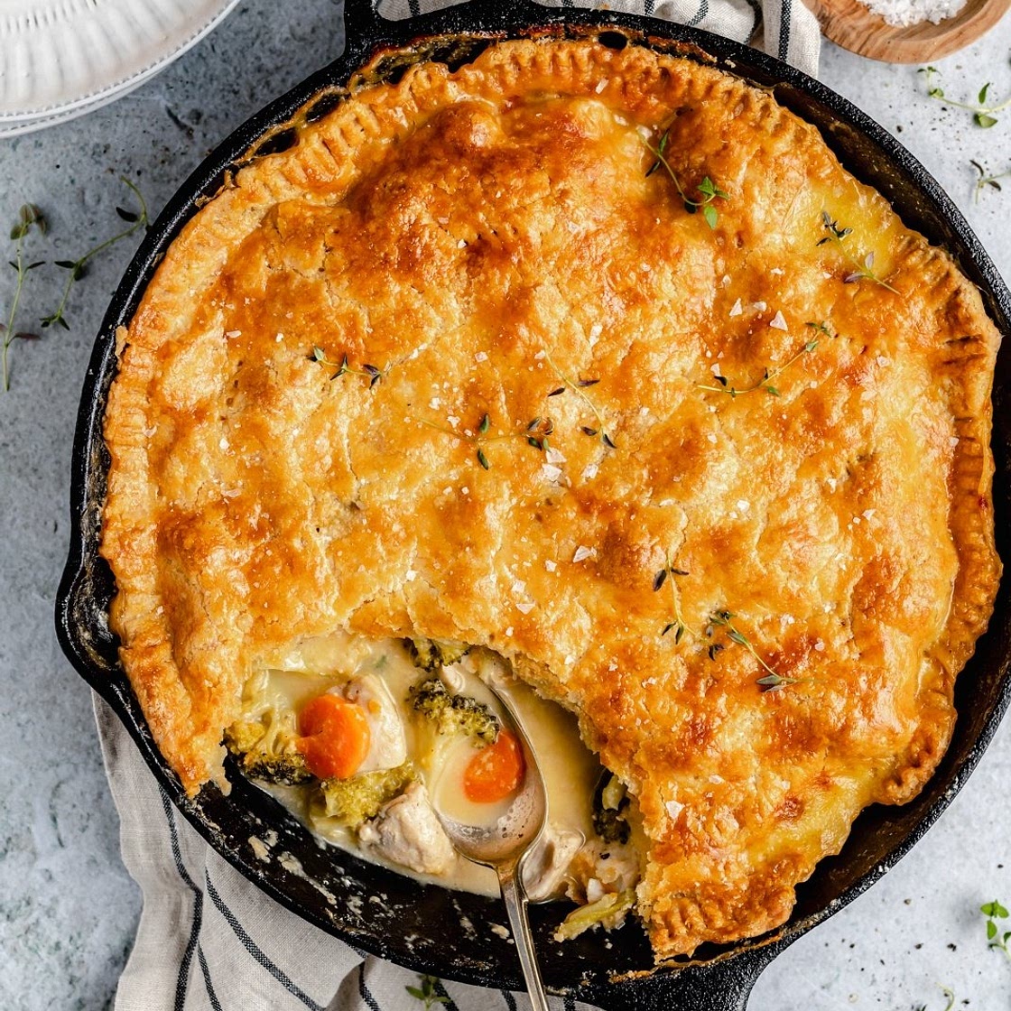 Blow Ya Mind Cheddar Broccoli Chicken Pot Pie