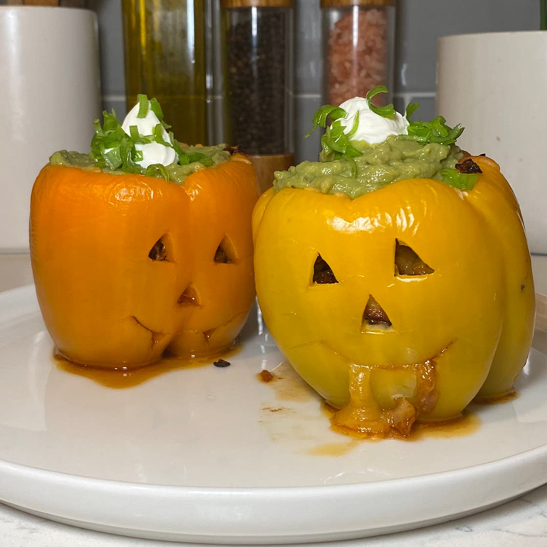 Stuffed Jack’O’Lantern Peppers