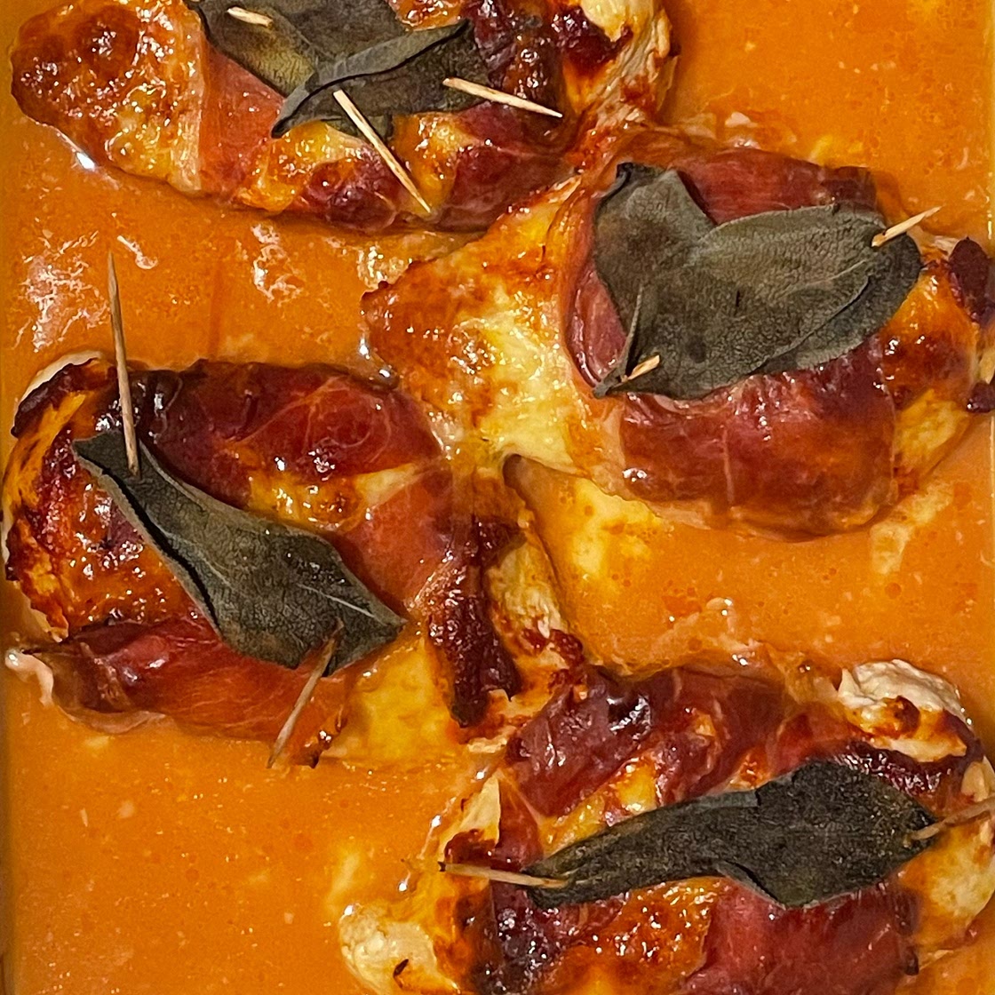 Parma-Hühnchen mit Steinpilz-Risotto-Reis