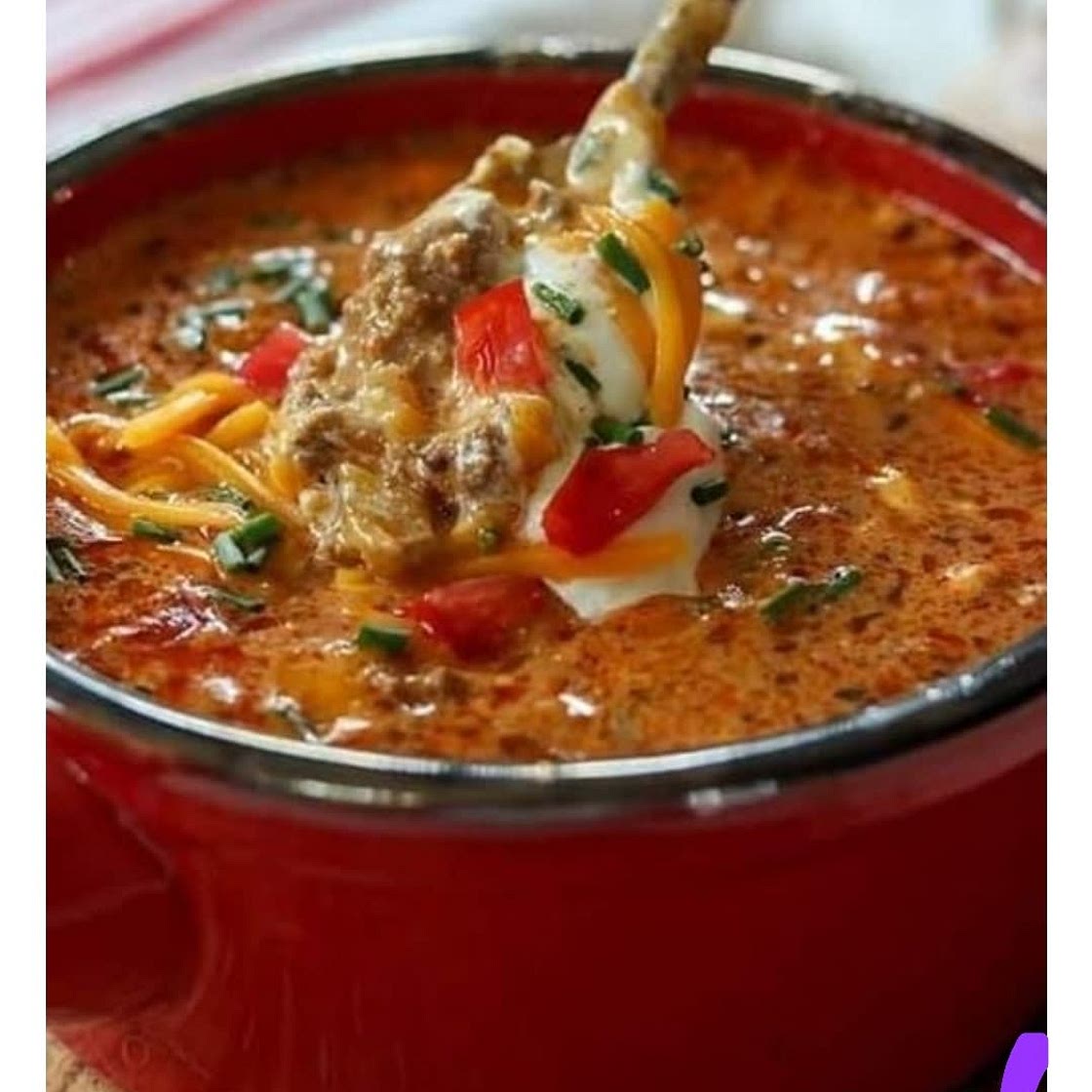 Creamy Beef Taco Soup