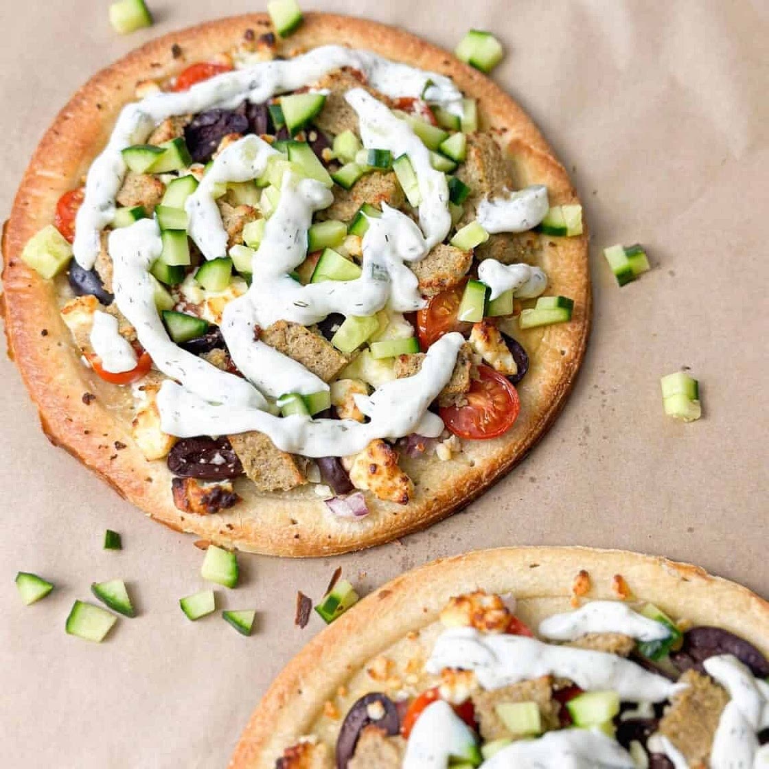 Gyro Mediterranean Flatbread Pizza
