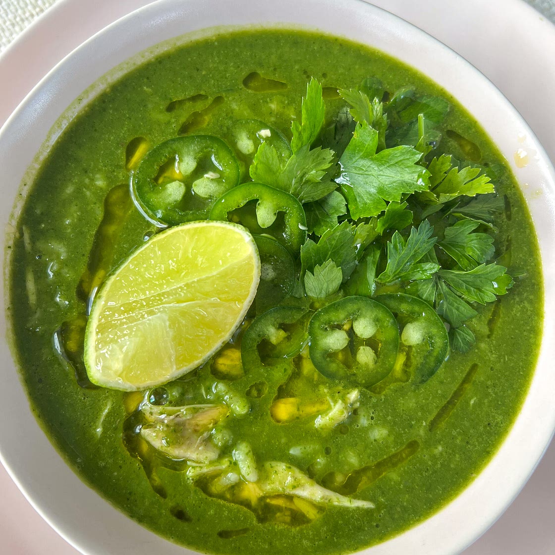Green Garlic & Ginger Chicken and Rice Soup