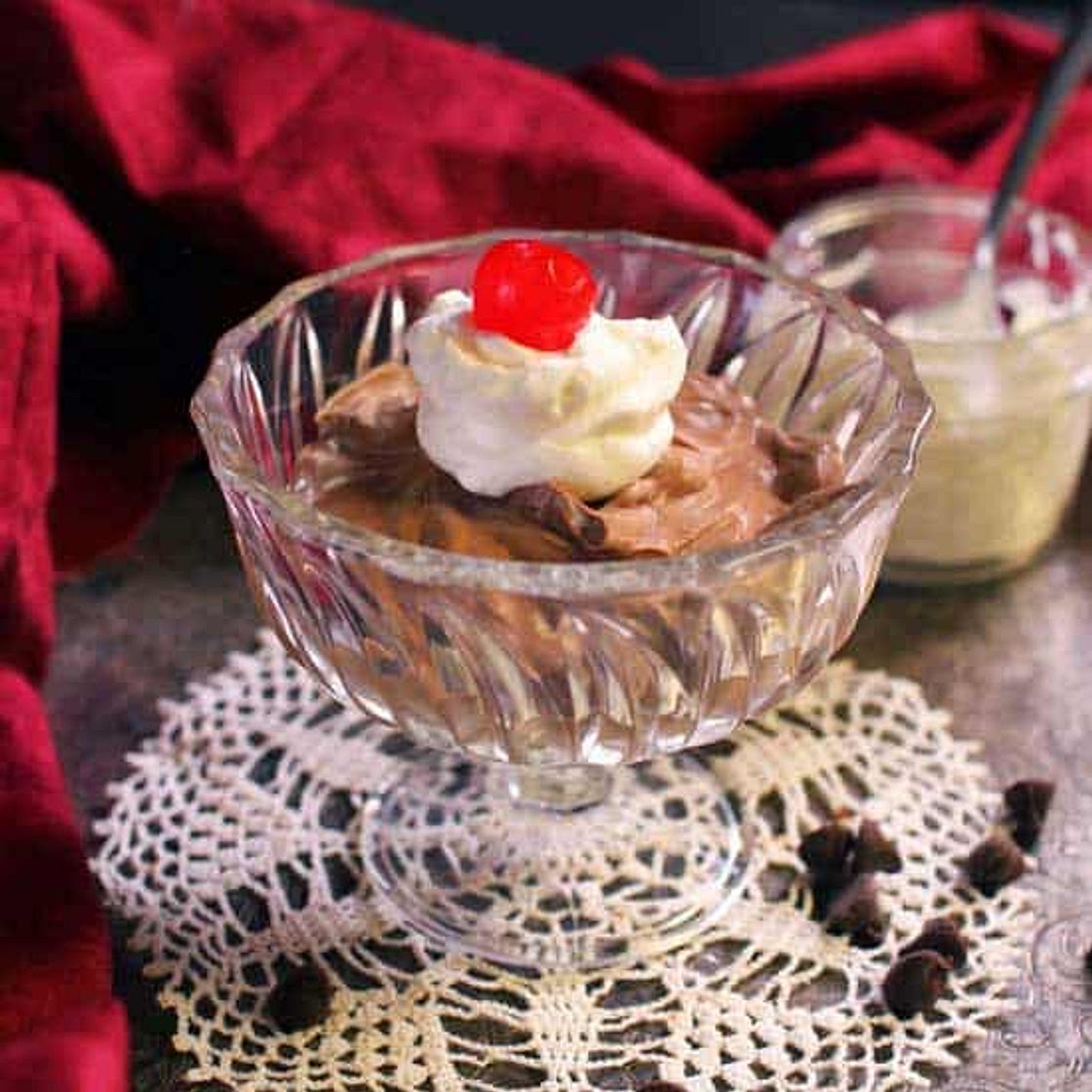 Two Ingredient Chocolate Mousse For One