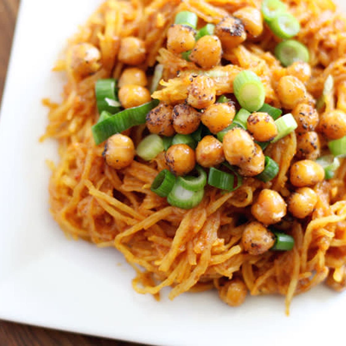Spaghetti Squash Curry with Roasted Chickpeas