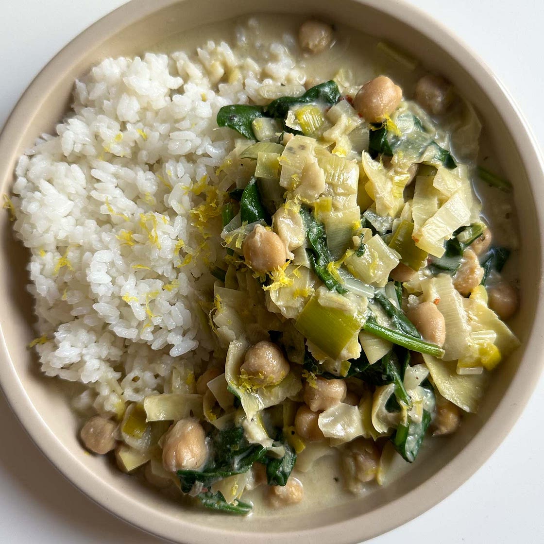 Ragoût de pois chiches aux poireaux et artichauts - Margaux