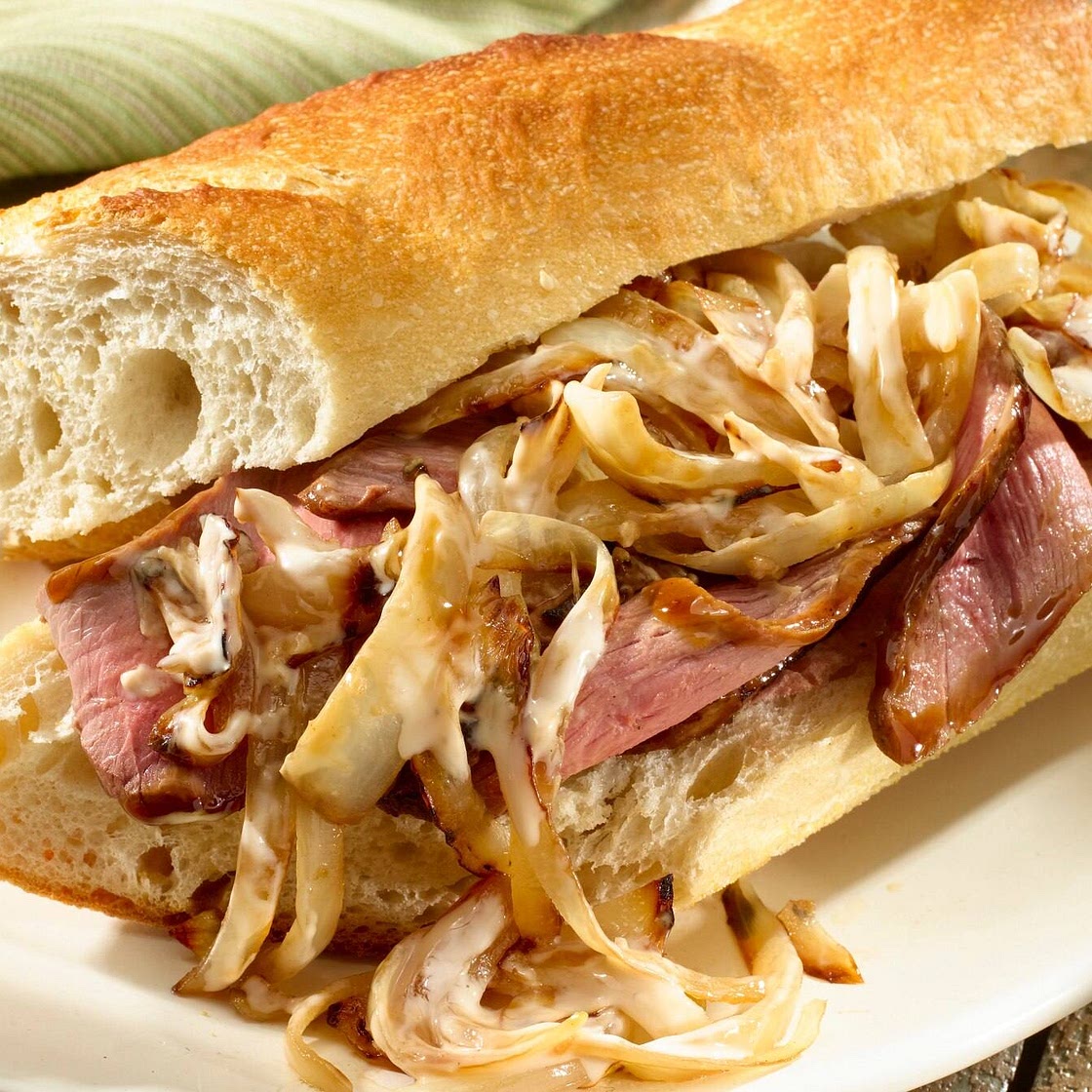Caramelized Onion and Steak Sandwich Recipe