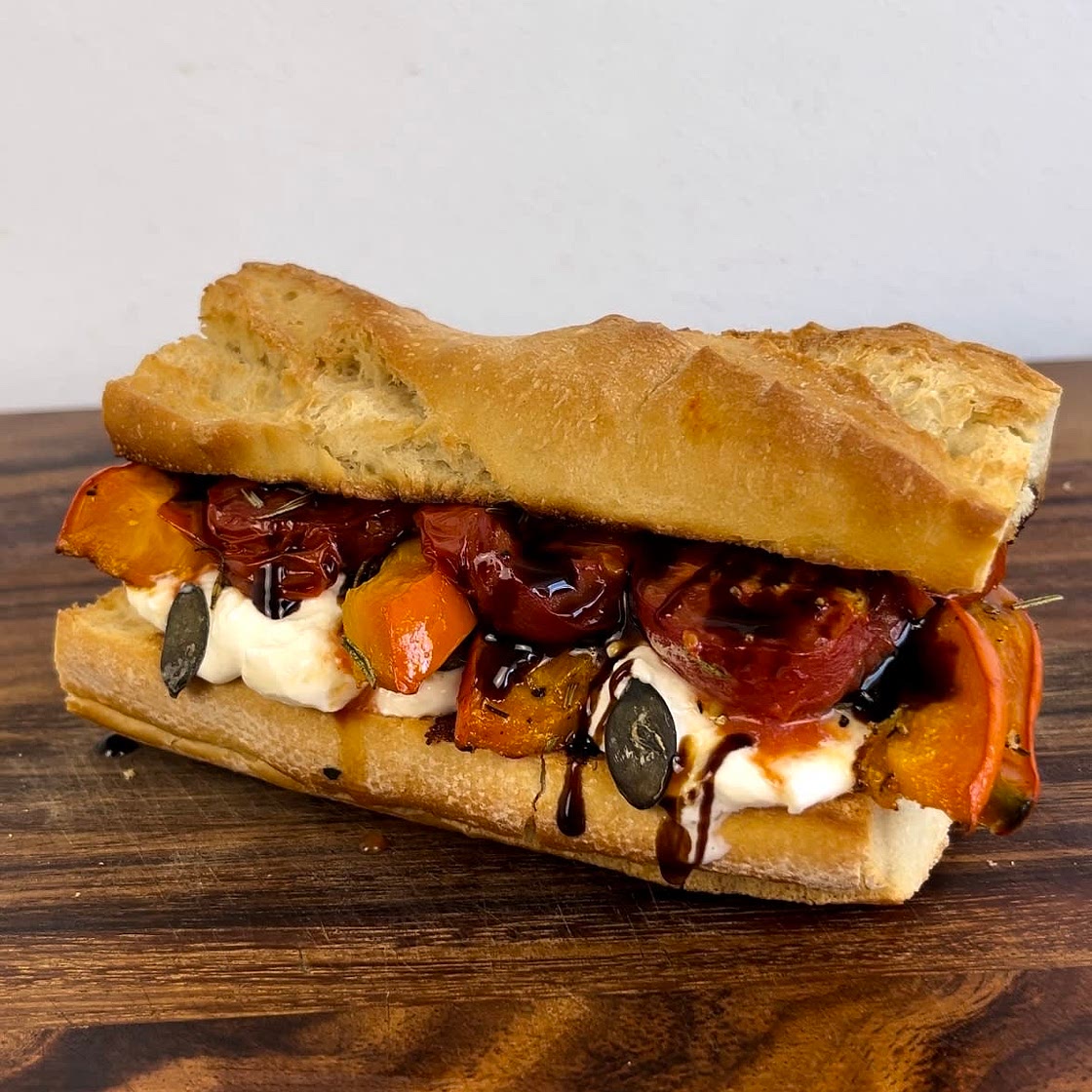 Pumpkin Burrata sandwich