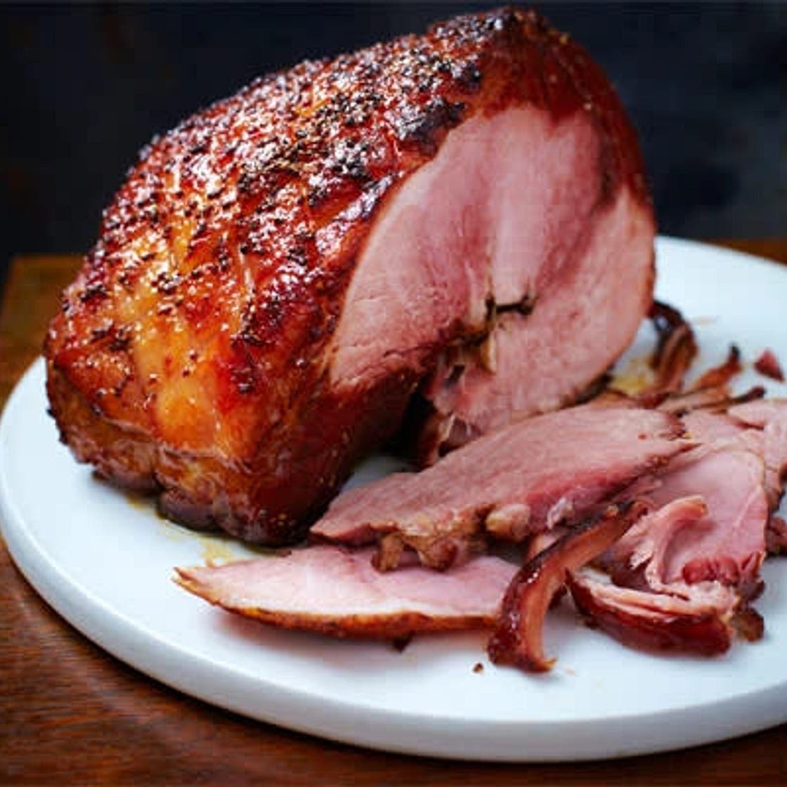 Slow Cooker Ham with Honey-Mustard Glaze