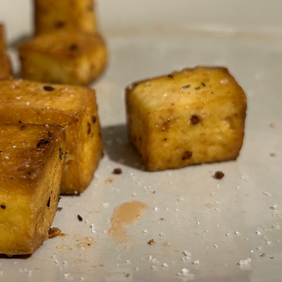 Smokey marinated tofu