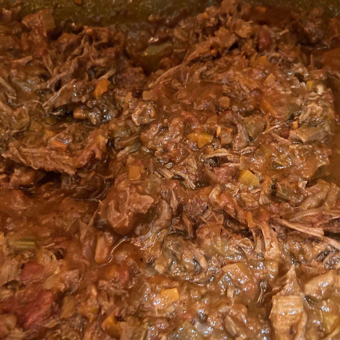 Slow Cooked Shredded Beef Ragu Pasta