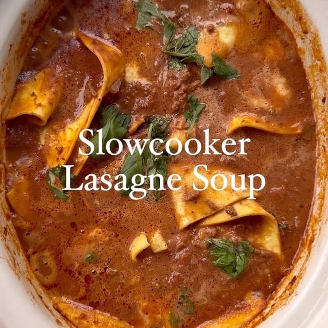 Slowcooker Lasagne Soup Bowls 🍅🍝 410 cals a bowl