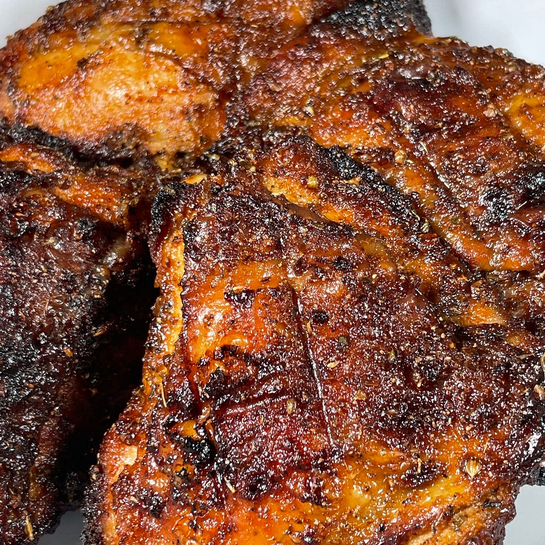 BBQ Spiced Baked Chicken Thighs