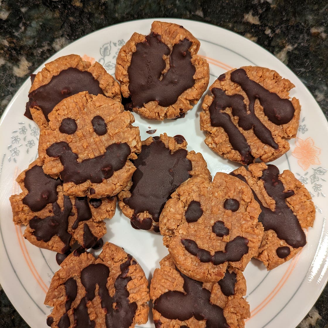 Honey Sweetened Peanut Butter Cookies