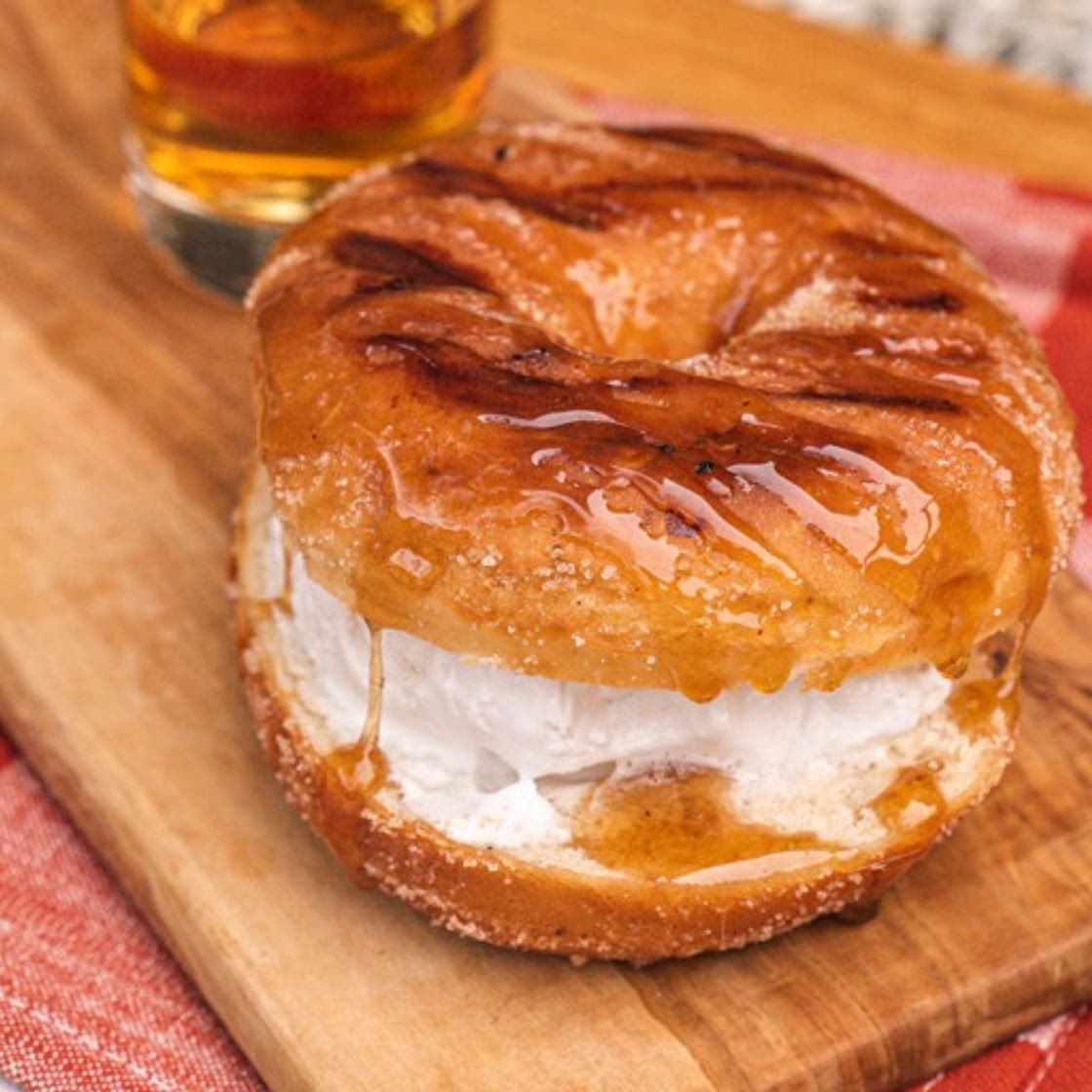 BBQ Grilled Donut Ice Cream Sandwich
