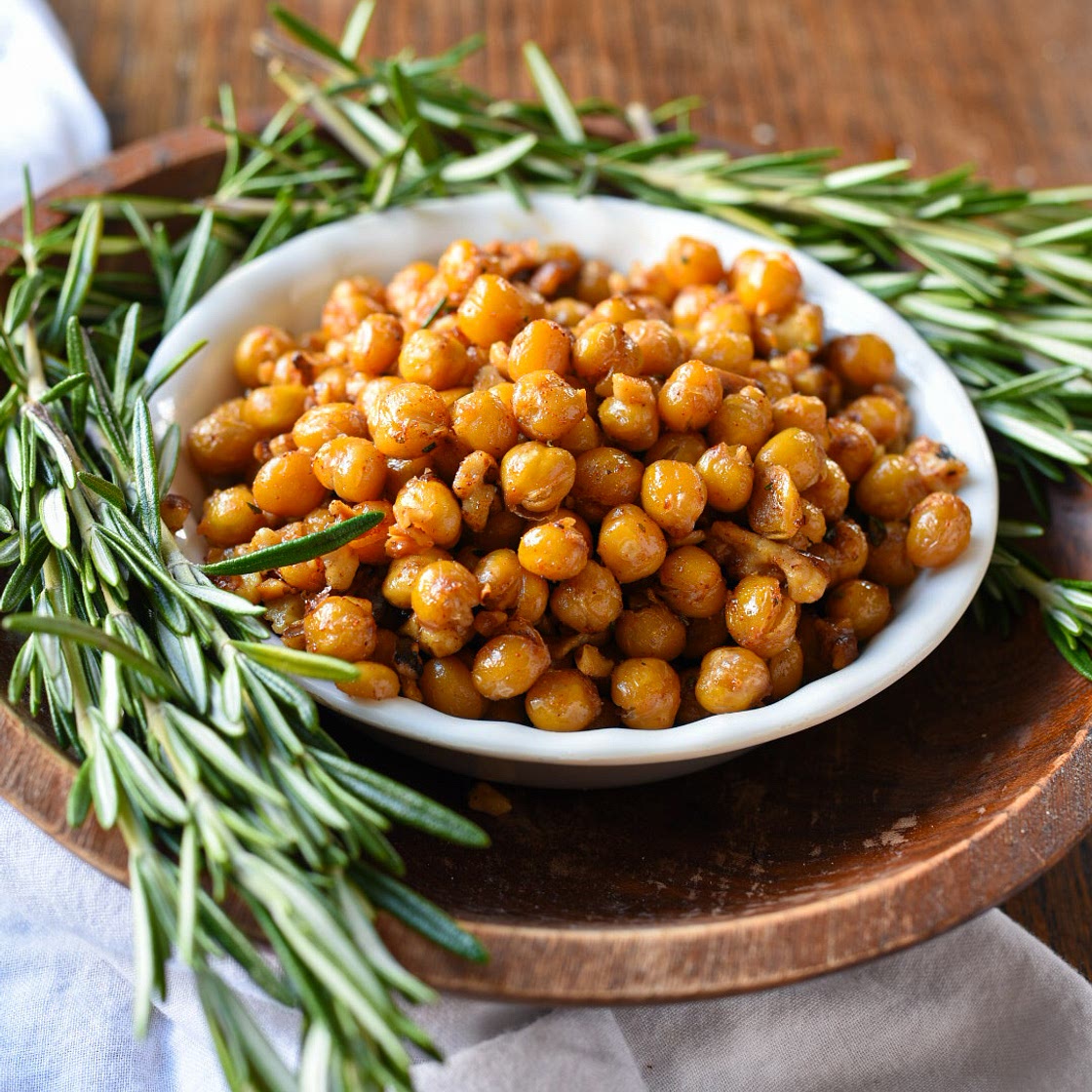 Rosemary Roasted Chickpeas and Walnuts