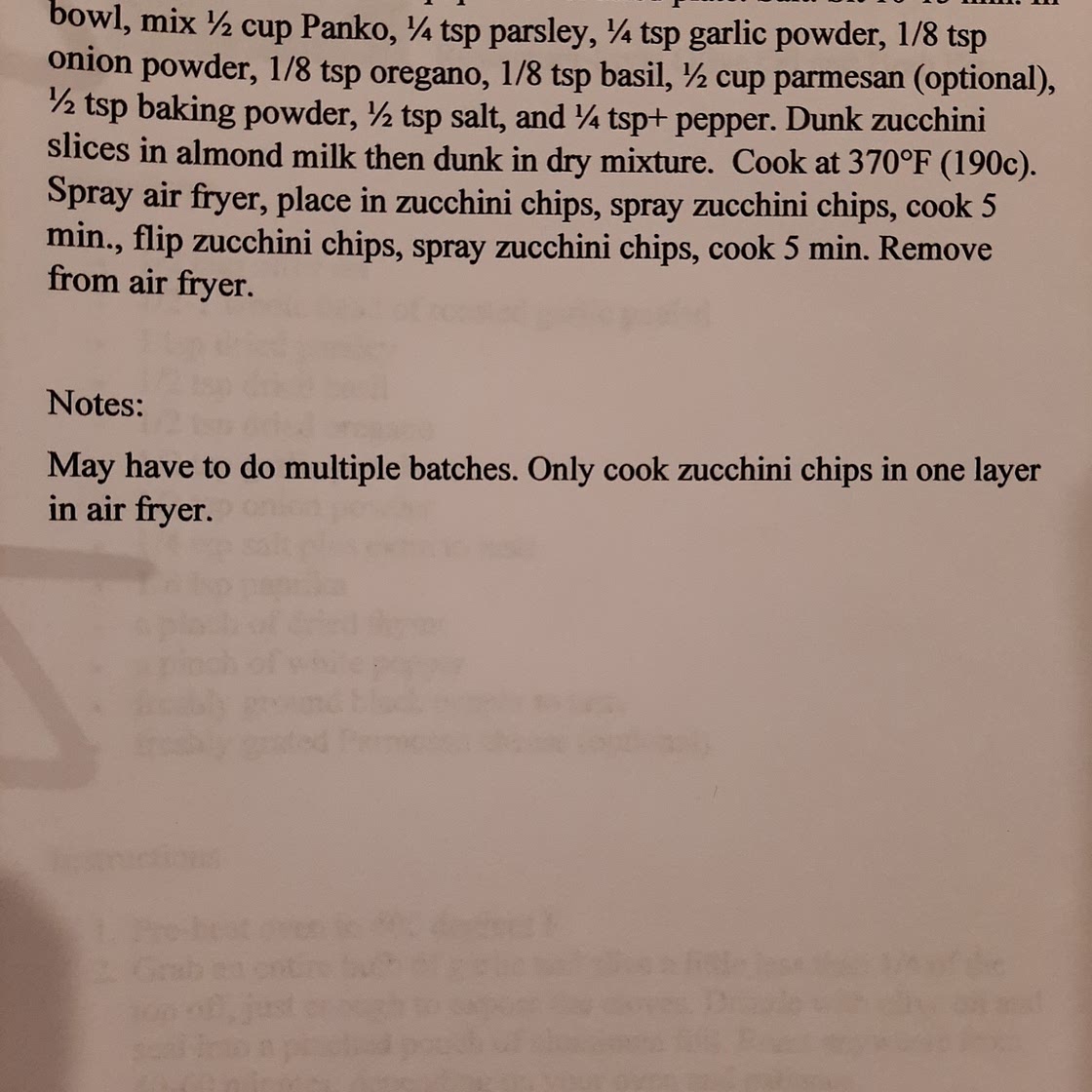 Air Fryer Zucchini Chips