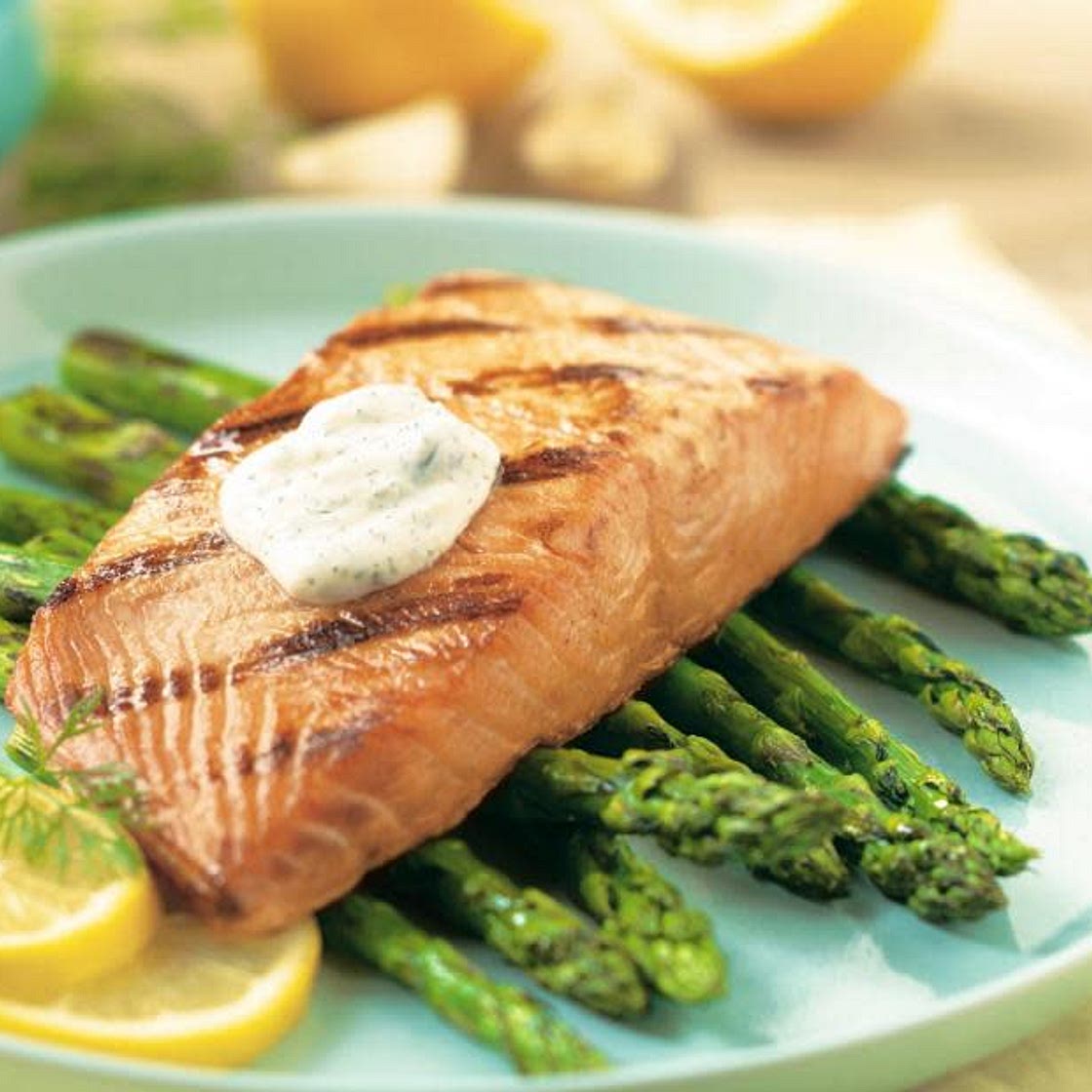Grilled Lemon Dill Salmon with Grilled Asparagus