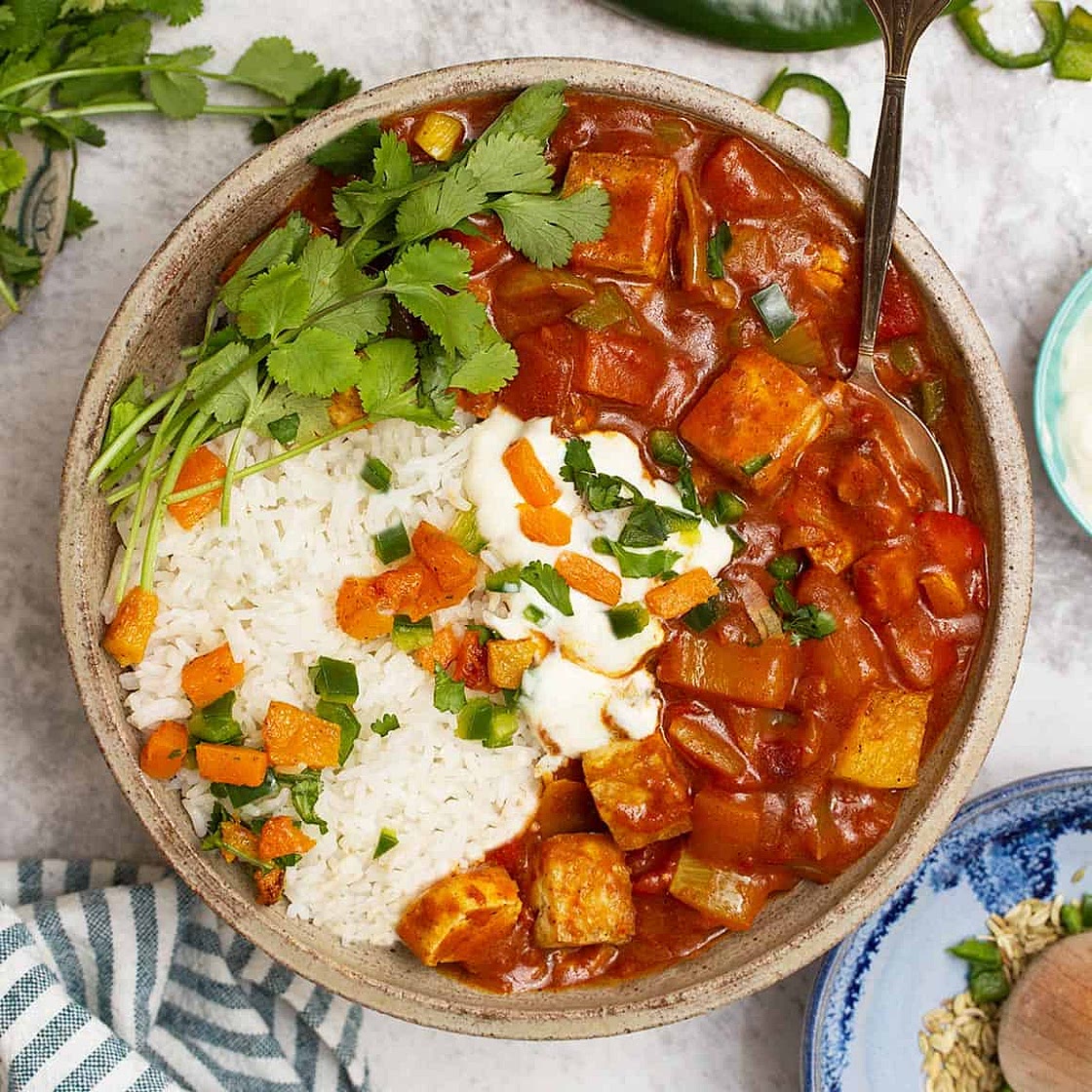 Easy Vegan Tofu Jalfrezi