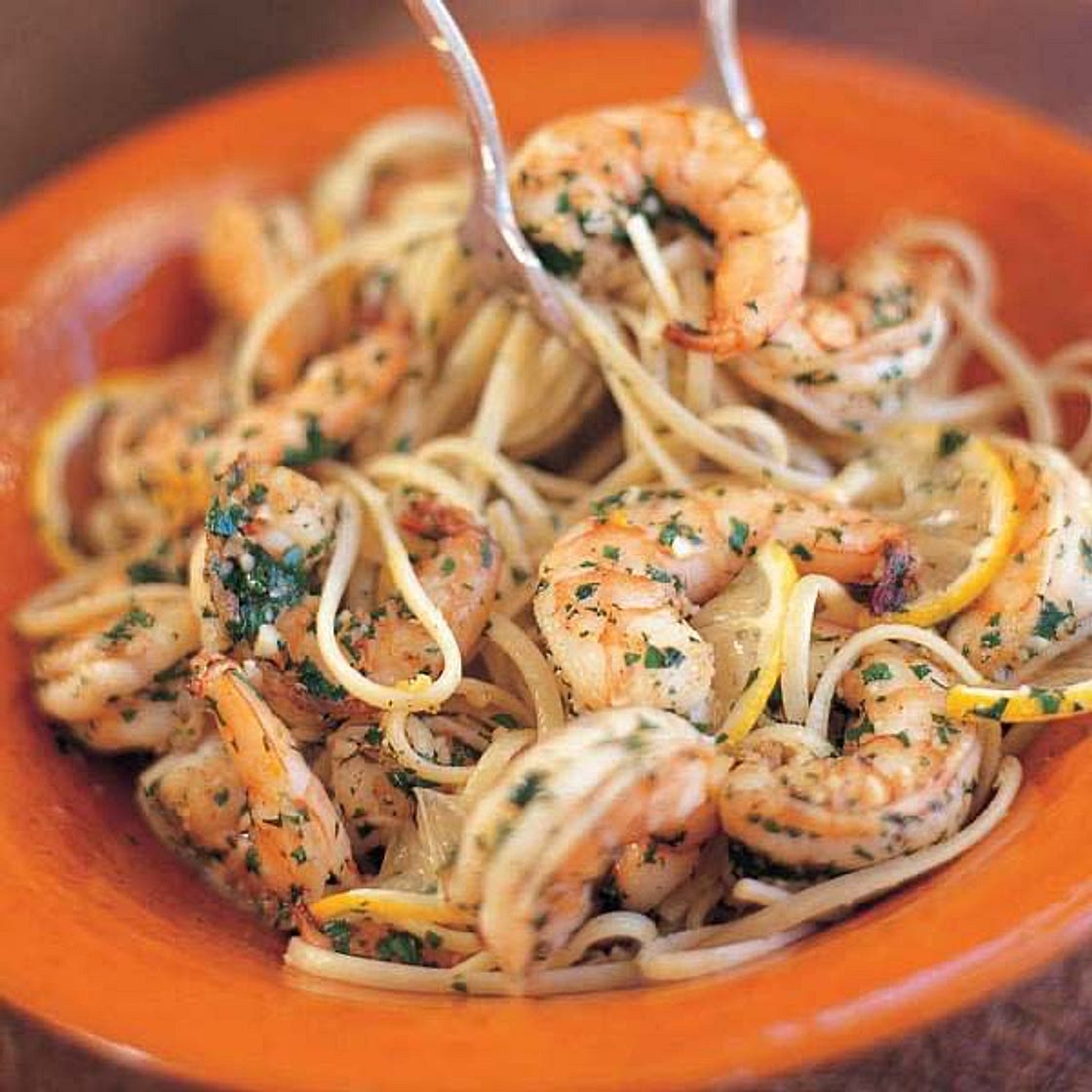 Linguini with Shrimp Scampi