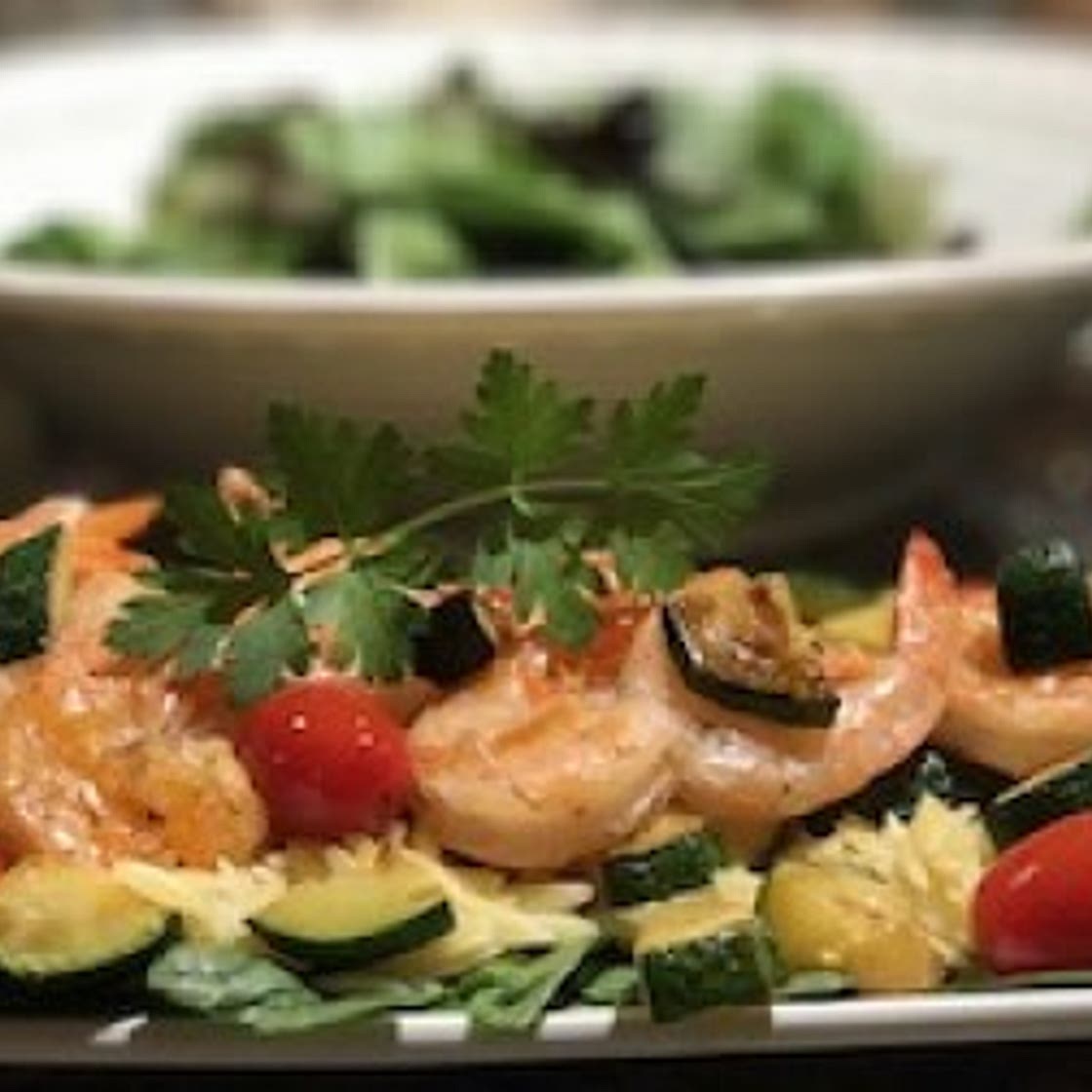 Shrimp with Orzo and Vegetables