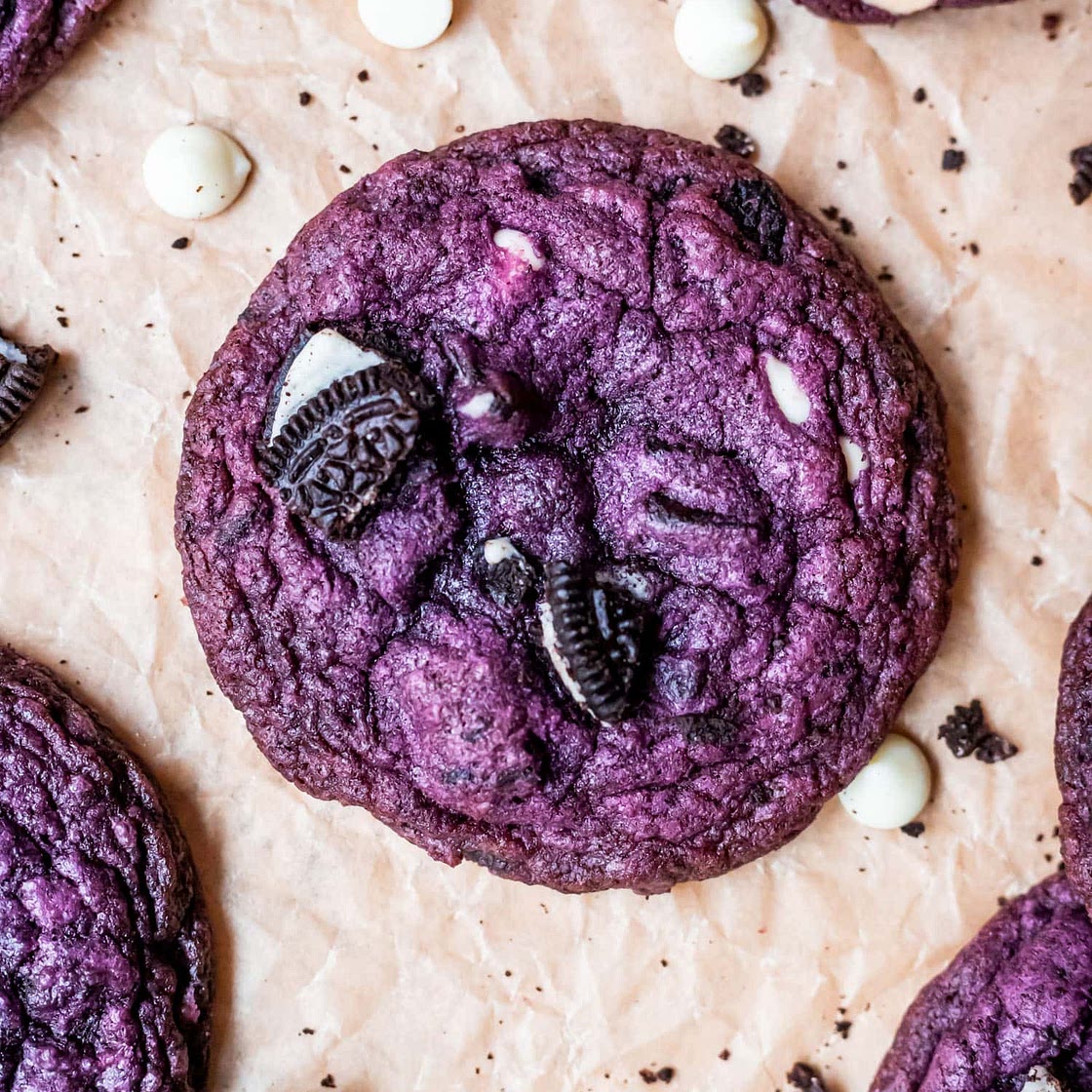 Ube Cookies and Cream Cookies