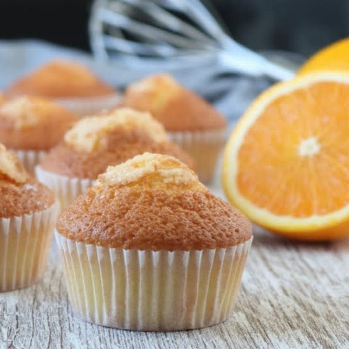 Magdalenas de naranja