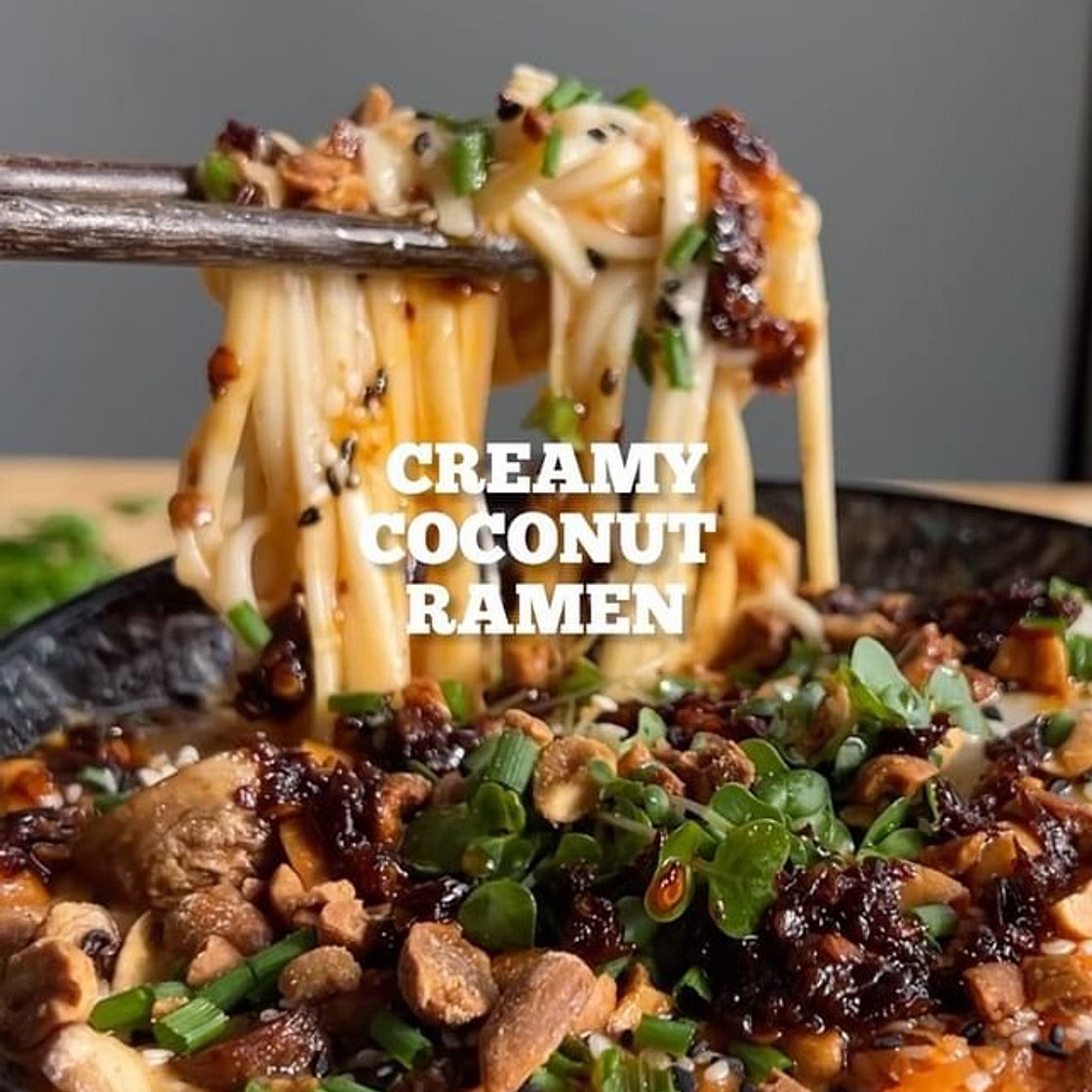 Creamy coconut ramen