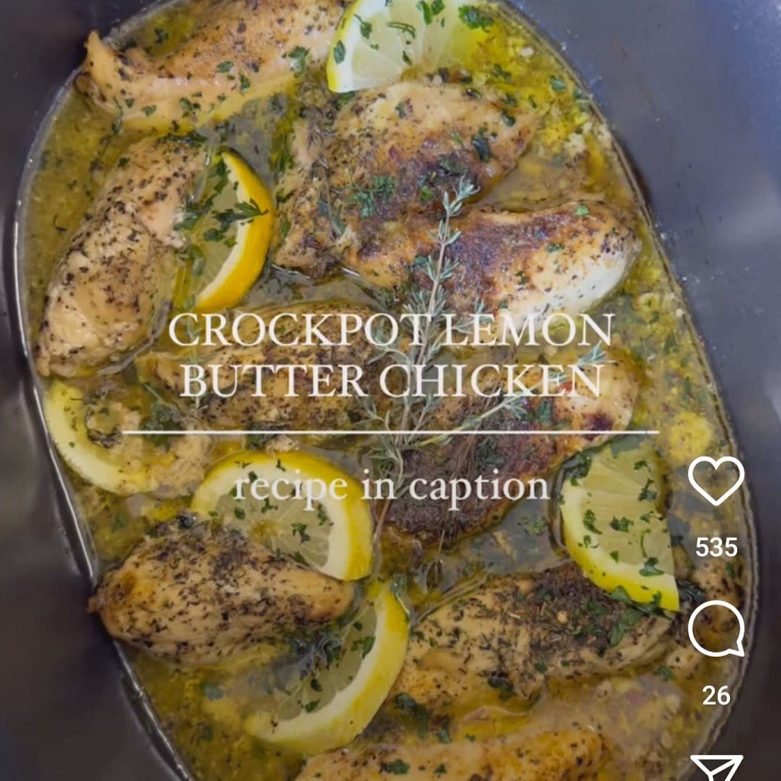 Crockpot Lemon Butter Chicken