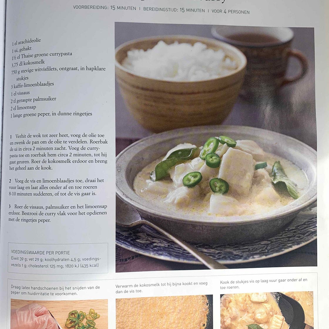 Thaise groene viscurry