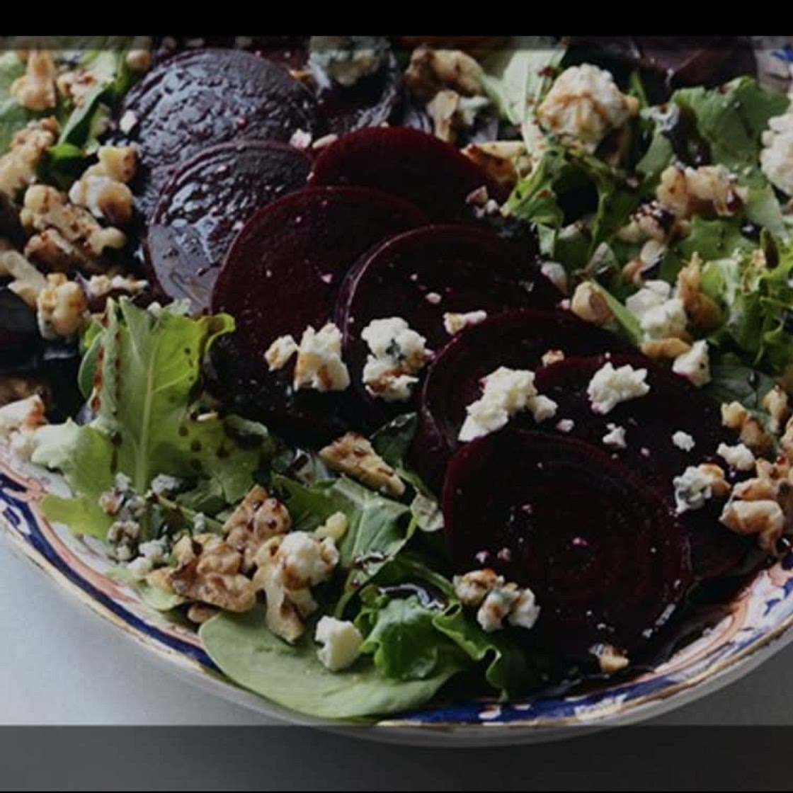 Bread Salad with Kale, Beets and Blue Cheese