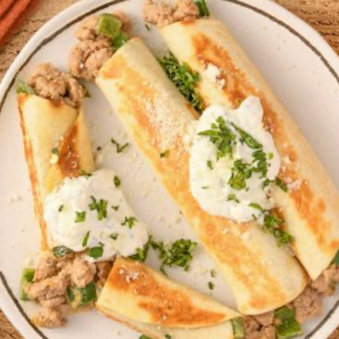Pork and Poblano Flautas