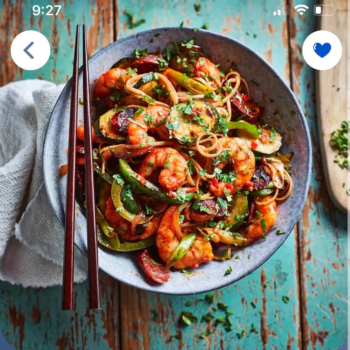 Chicken chorizo stirfry