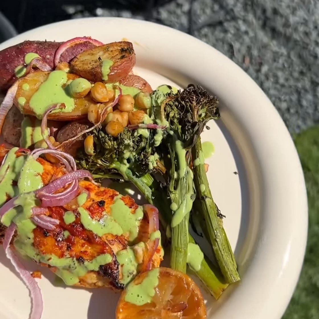 Harissa Chicken w/ Corriander Tahini Dressing