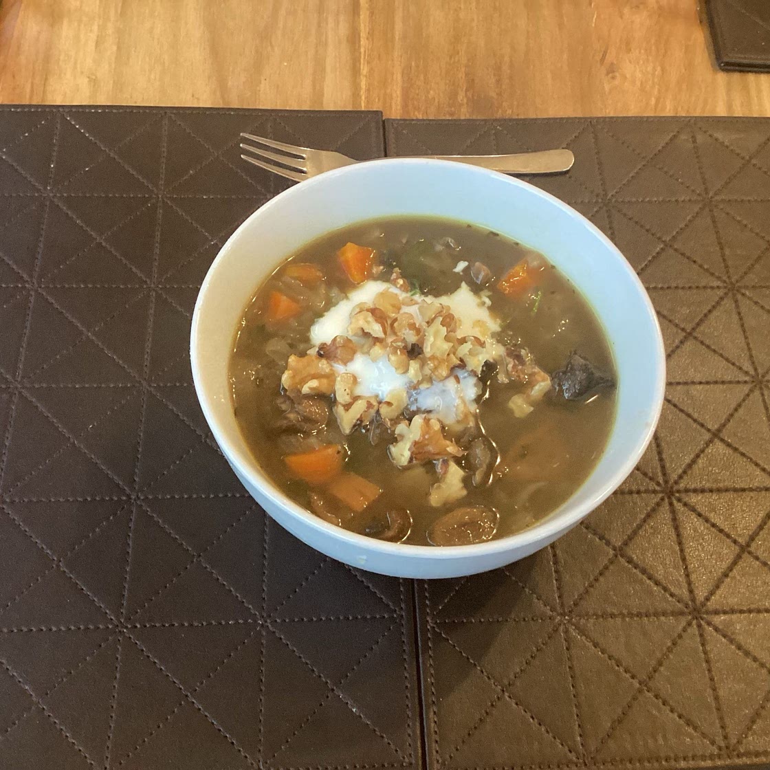 Mushroom & potato soup