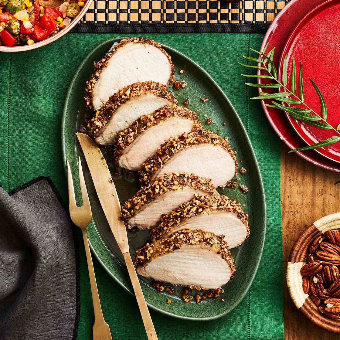 Pecan-Coated Pork Loin Roast