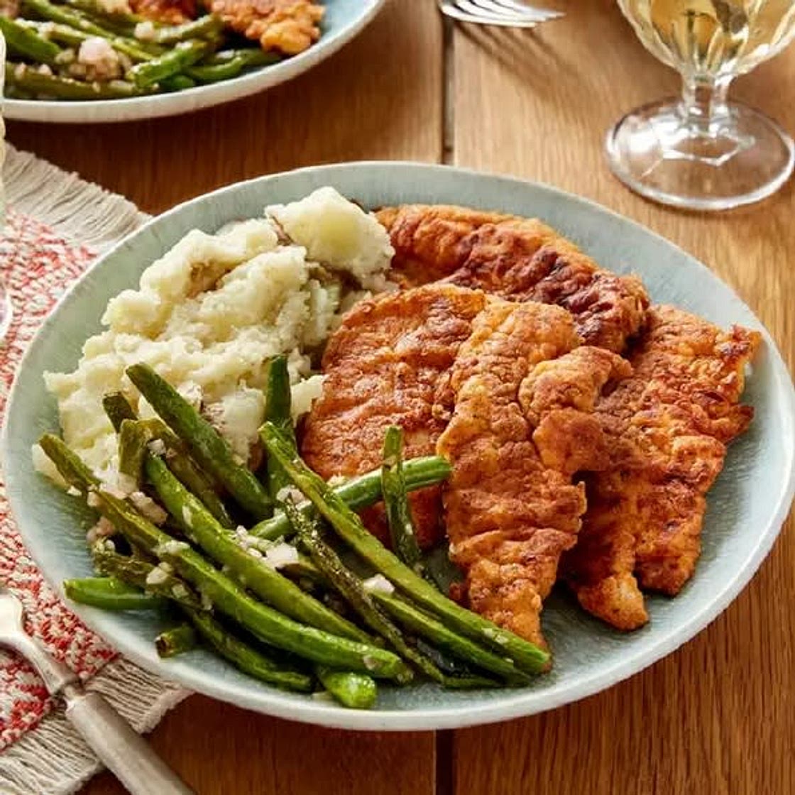 Thanksgiving Creamy Mashed Potatoes with a side of Nashville Hot Chicken recipe by Christopher West