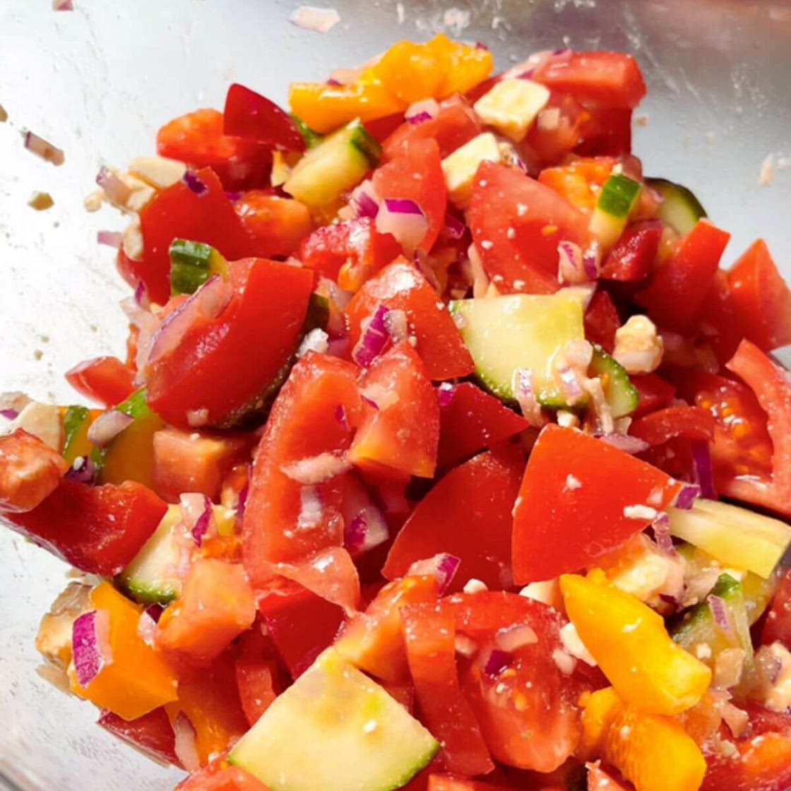 Crunchy Feta and Tomato Salad