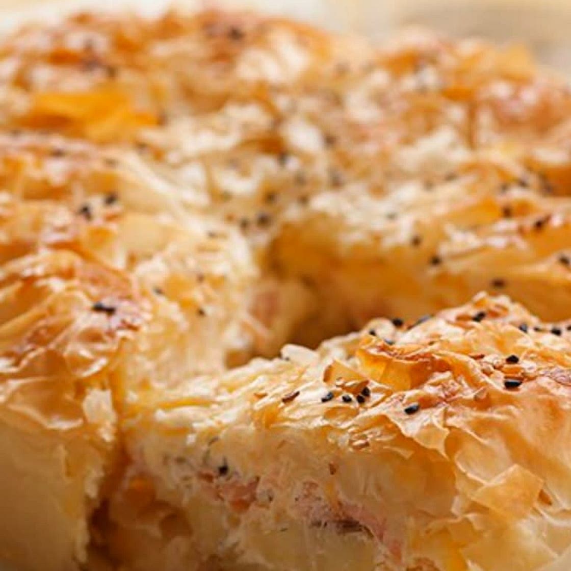 Pastel de patata y salmón ahumado