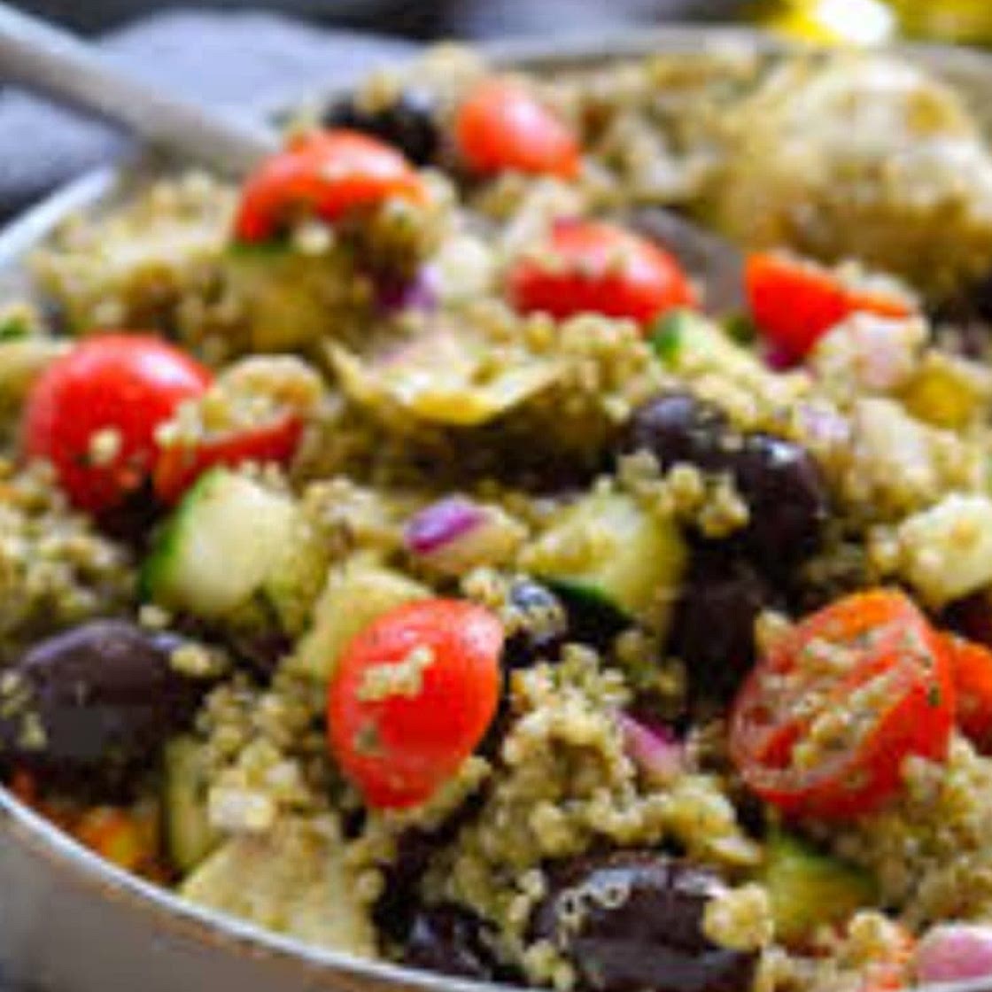 Quinoa con albahaca fresca