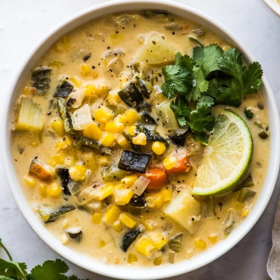 Roasted Pablano Corn Chowder